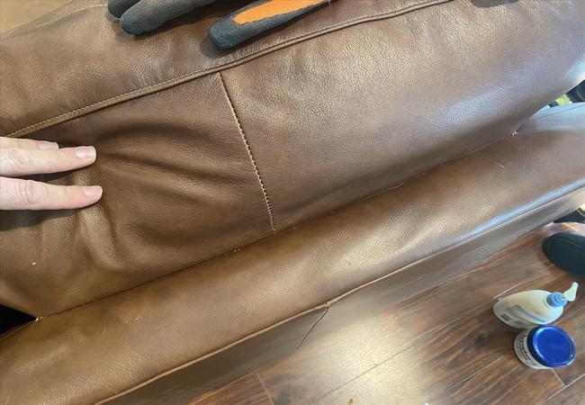 brown upholstery repair