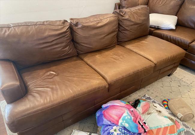 brown sofa