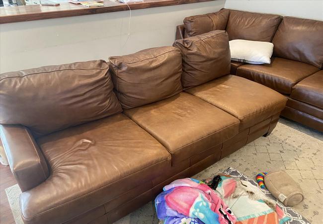 brown sofa repair